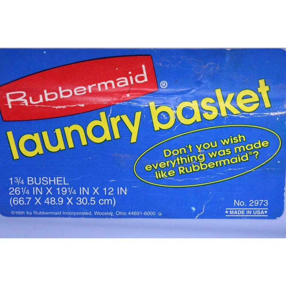 Rubbermaid Vintage Lot Of 3 Laundry Baskets 2965 2973 Blue And Pink